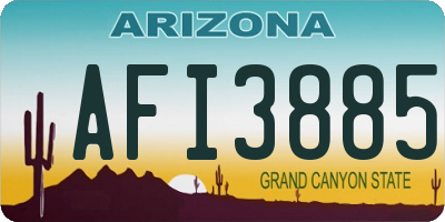 AZ license plate AFI3885