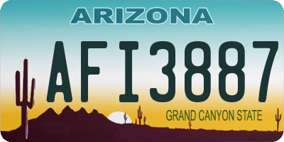 AZ license plate AFI3887