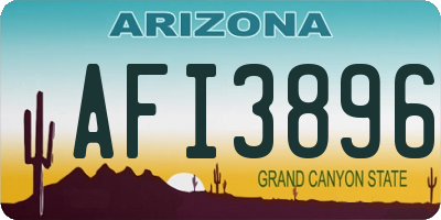 AZ license plate AFI3896