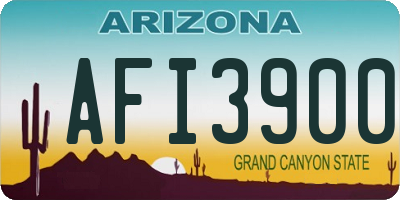 AZ license plate AFI3900