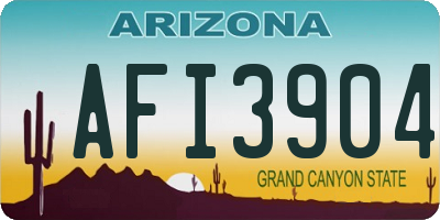 AZ license plate AFI3904