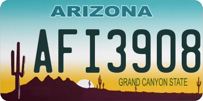 AZ license plate AFI3908