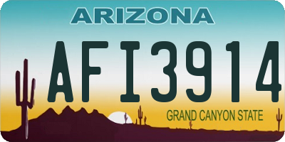 AZ license plate AFI3914