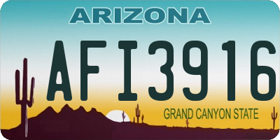 AZ license plate AFI3916