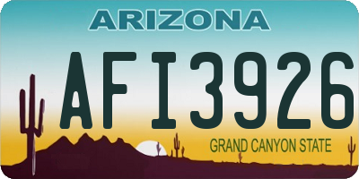 AZ license plate AFI3926
