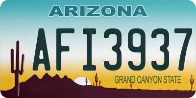 AZ license plate AFI3937
