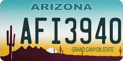 AZ license plate AFI3940