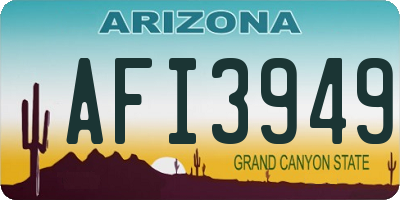 AZ license plate AFI3949
