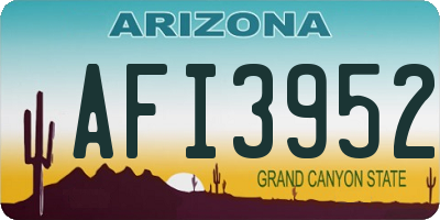 AZ license plate AFI3952