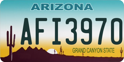 AZ license plate AFI3970