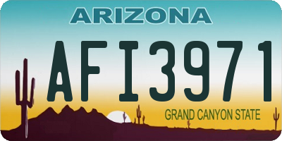 AZ license plate AFI3971