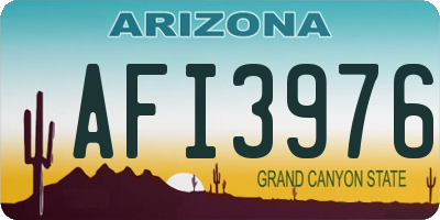 AZ license plate AFI3976
