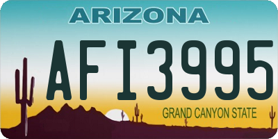 AZ license plate AFI3995