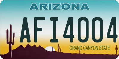 AZ license plate AFI4004