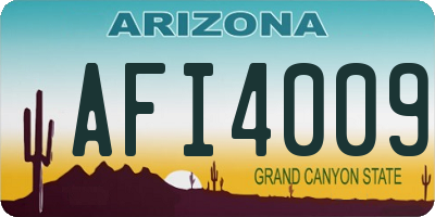 AZ license plate AFI4009