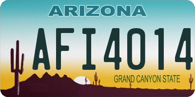 AZ license plate AFI4014