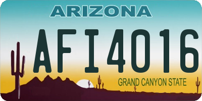 AZ license plate AFI4016