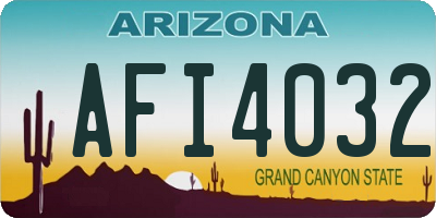 AZ license plate AFI4032