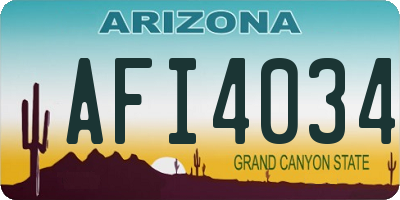 AZ license plate AFI4034