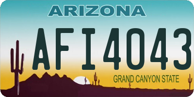 AZ license plate AFI4043