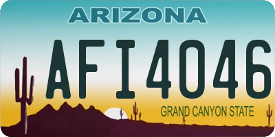 AZ license plate AFI4046