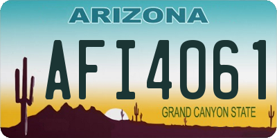 AZ license plate AFI4061
