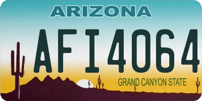 AZ license plate AFI4064