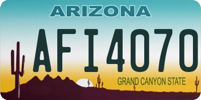 AZ license plate AFI4070