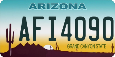 AZ license plate AFI4090