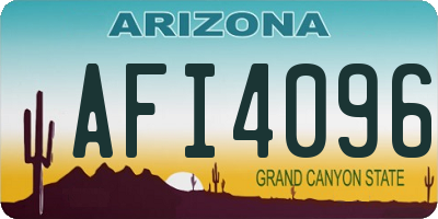 AZ license plate AFI4096
