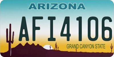 AZ license plate AFI4106