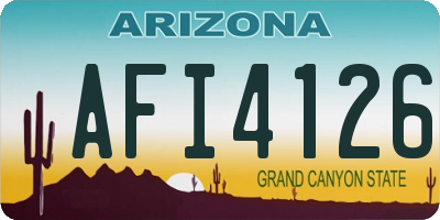 AZ license plate AFI4126