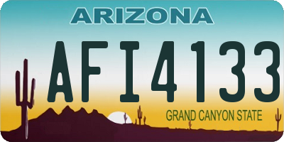 AZ license plate AFI4133