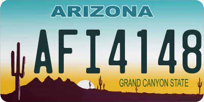 AZ license plate AFI4148