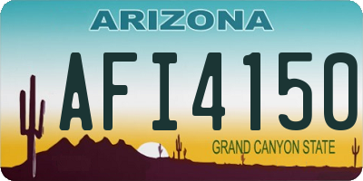 AZ license plate AFI4150