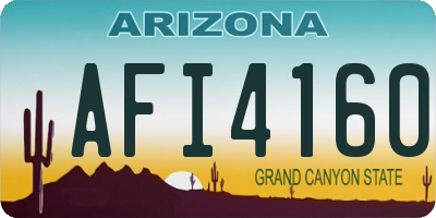 AZ license plate AFI4160
