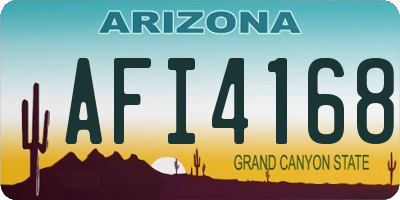 AZ license plate AFI4168