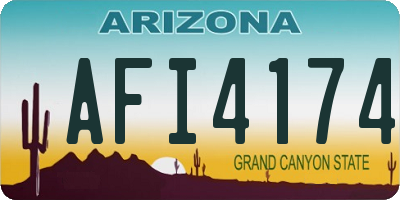 AZ license plate AFI4174