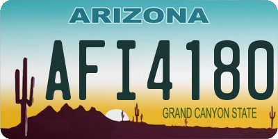 AZ license plate AFI4180