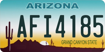 AZ license plate AFI4185