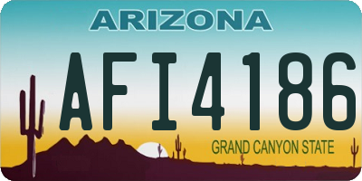 AZ license plate AFI4186