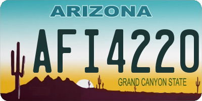 AZ license plate AFI4220