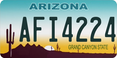 AZ license plate AFI4224