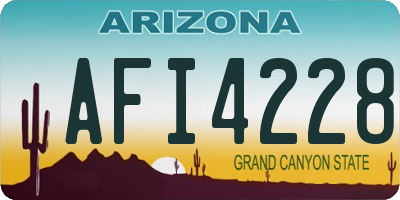 AZ license plate AFI4228