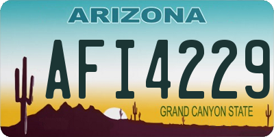 AZ license plate AFI4229