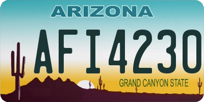 AZ license plate AFI4230
