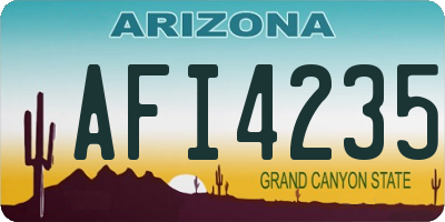 AZ license plate AFI4235
