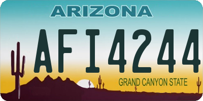 AZ license plate AFI4244