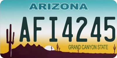 AZ license plate AFI4245