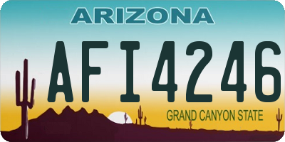 AZ license plate AFI4246
